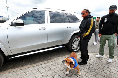 Lewis Hamilton (GBR) Mercedes AMG F1 with Roscoe (GBR) Dog. Formula 1 World Championship, Rd 10, British Grand Prix,