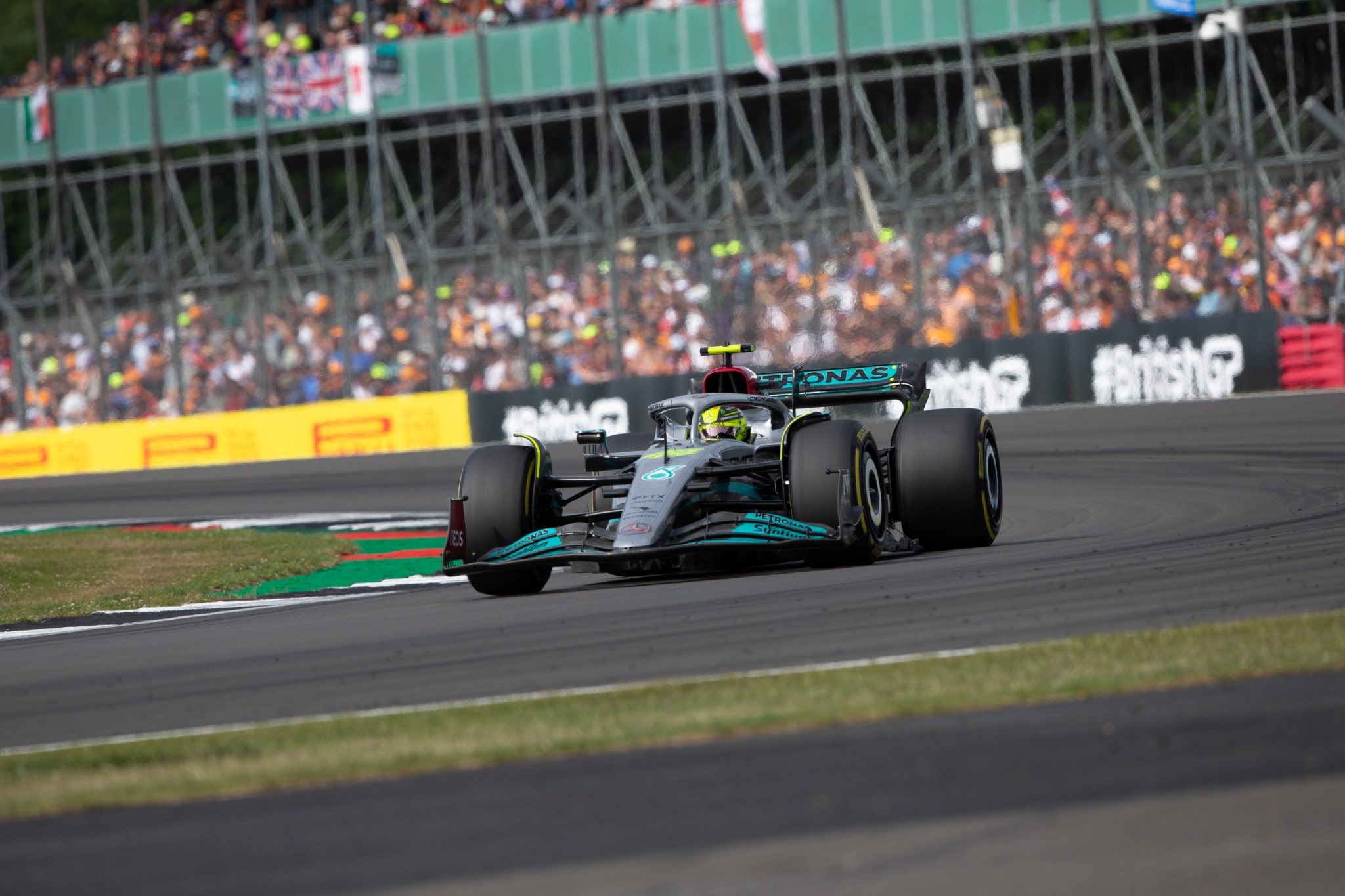 Lewis Hamilton (GBR) ) Mercedes AMG F1 W13. Kejuaraan Dunia Formula 1, Rd 10, Grand Prix Inggris, Silverstone, Inggris,
