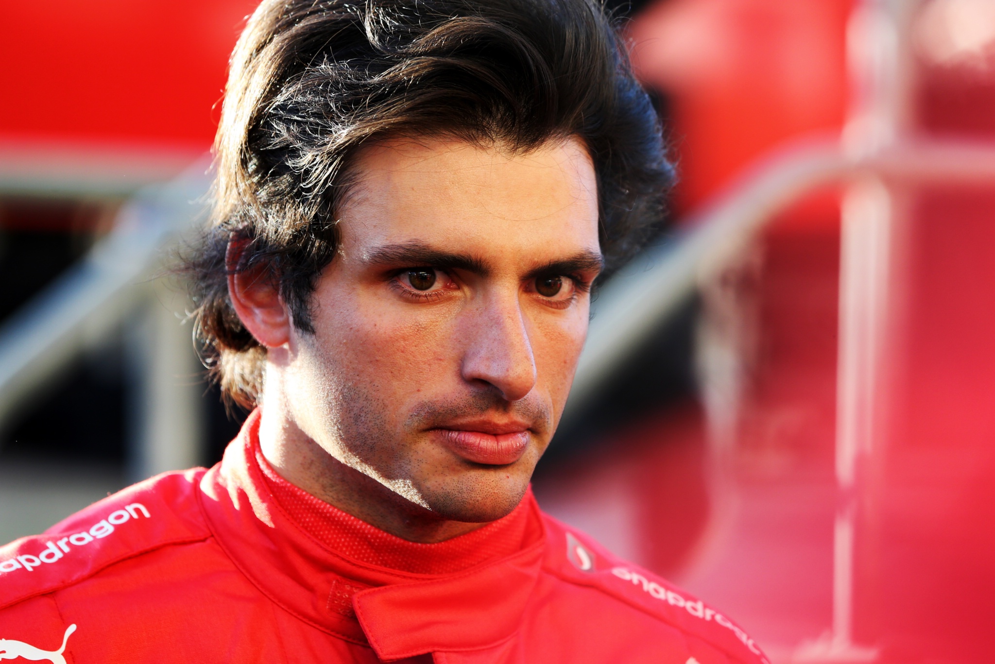Carlos Sainz Jr ( ESP) Ferrari. Kejuaraan Dunia Formula 1, Rd 10, Grand Prix Inggris, Silverstone, Inggris, Race Day.-