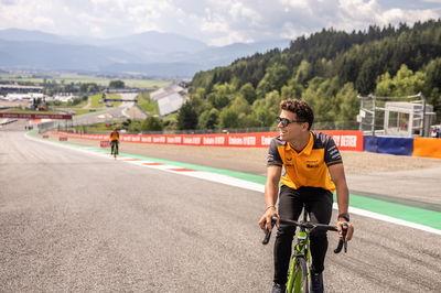 Lando Norris (GBR) McLaren rides the circuit. Formula 1 World Championship, Rd 11, Austrian Grand Prix, Spielberg,