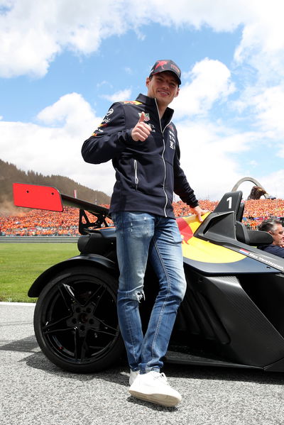 Max Verstappen (NLD) Red Bull Racing on the drivers parade with a KTM X-Bow. Formula 1 World Championship, Rd 11, Austrian