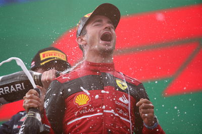 Race winner Charles Leclerc (MON) Ferrari celebrates on the podium. Formula 1 World Championship, Rd 11, Austrian Grand