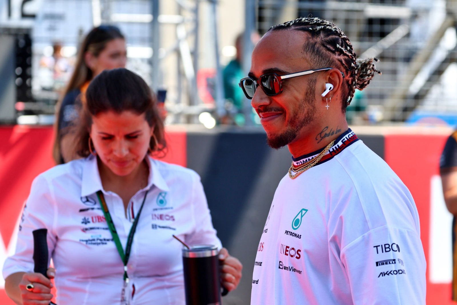 Lewis Hamilton (GBR) Mercedes AMG F1 on the drivers parade. Formula 1 World Championship, Rd 12, French Grand Prix, Paul
