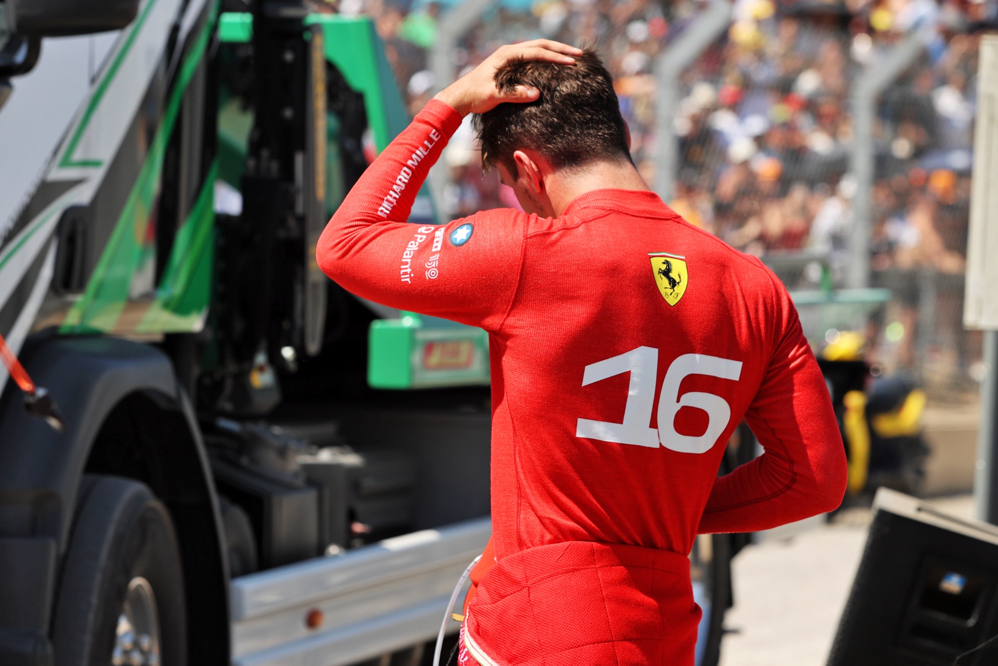 Charles Leclerc (MON) ) Ferrari pensiun dari balapan. Kejuaraan Dunia Formula 1, Rd 12, Grand Prix Prancis, Paul Ricard,