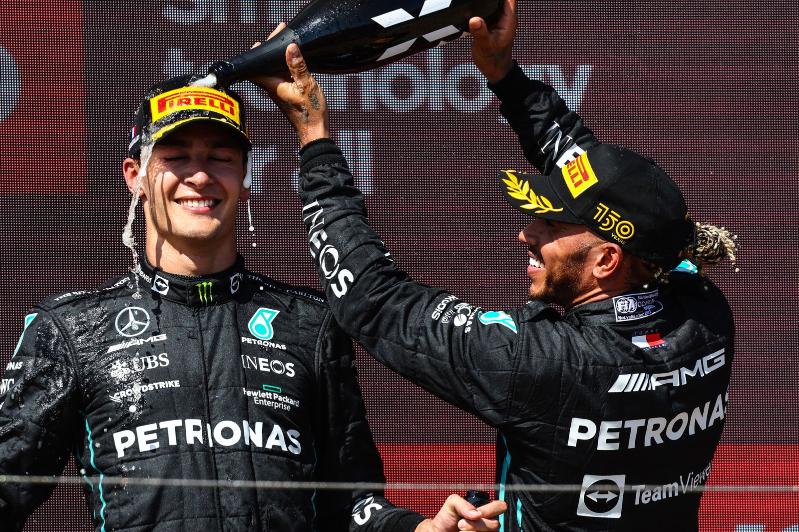 George Russell (GBR), Mercedes AMG F1 and Lewis Hamilton (GBR), Mercedes AMG F1 Formula 1 World Championship, Rd 12,