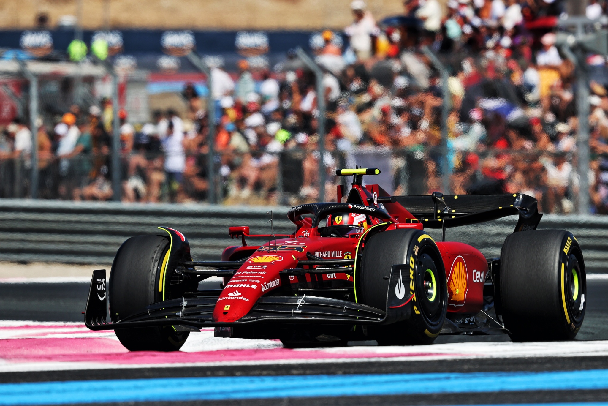 Carlos Sainz Jr ( ESP) Ferrari F1-75. Kejuaraan Dunia Formula 1, Rd 12, Grand Prix Prancis, Paul Ricard, France, Race