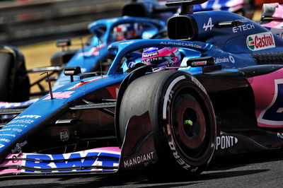 Fernando Alonso (ESP) Alpine F1 Team A522 and team mate Esteban Ocon (FRA) Alpine F1 Team A522. Formula 1 World