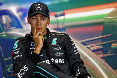 George Russell (GBR) Mercedes AMG F1 in the post qualifying FIA Press Conference. Formula 1 World Championship, Rd 13,