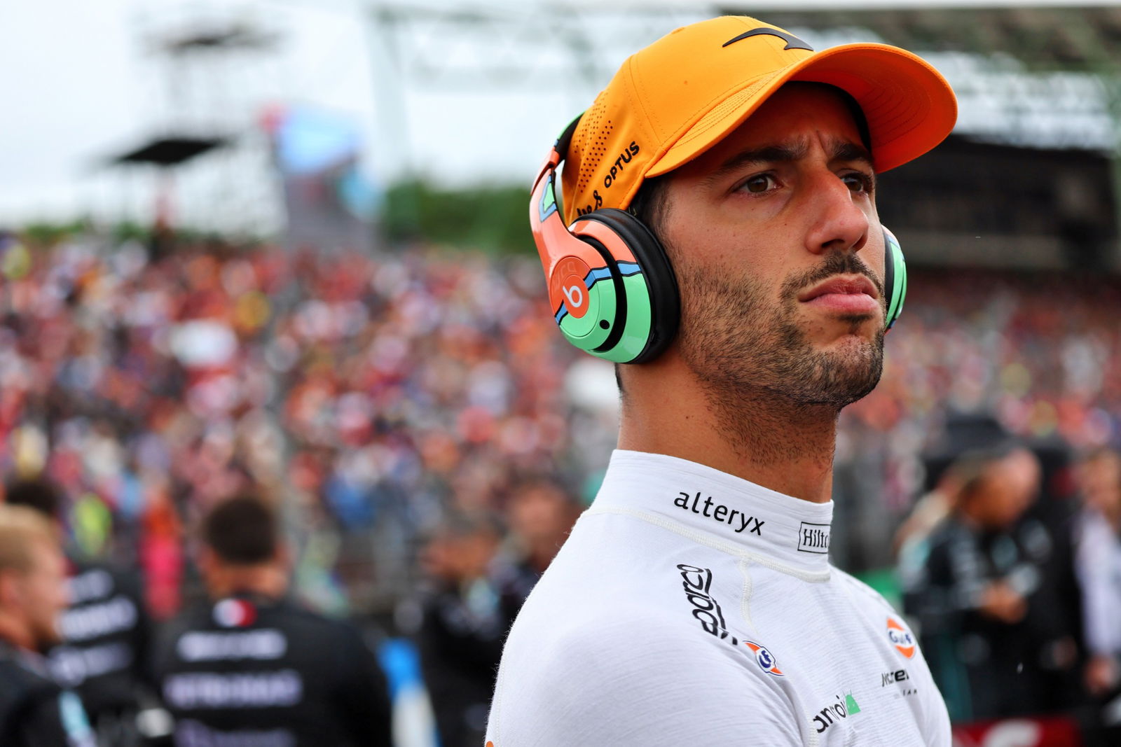 Daniel Ricciardo (AUS) McLaren on the grid. Formula 1 World Championship, Rd 13, Hungarian Grand Prix, Budapest, Hungary,