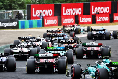 Guanyu Zhou (CHN) Alfa Romeo F1 Team C42 at the start of the race. Formula 1 World Championship, Rd 13, Hungarian Grand