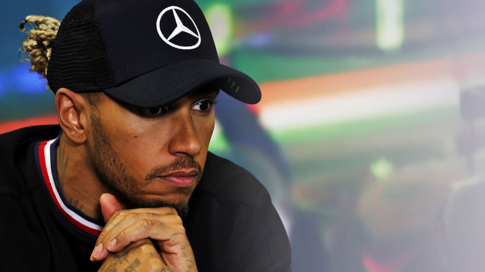 Lewis Hamilton (GBR) Mercedes AMG F1 in the post race FIA Press Conference. Formula 1 World Championship, Rd 13, Hungarian