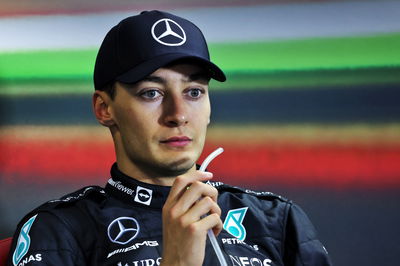 George Russell (GBR) Mercedes AMG F1 in the post race FIA Press Conference. Formula 1 World Championship, Rd 13, Hungarian