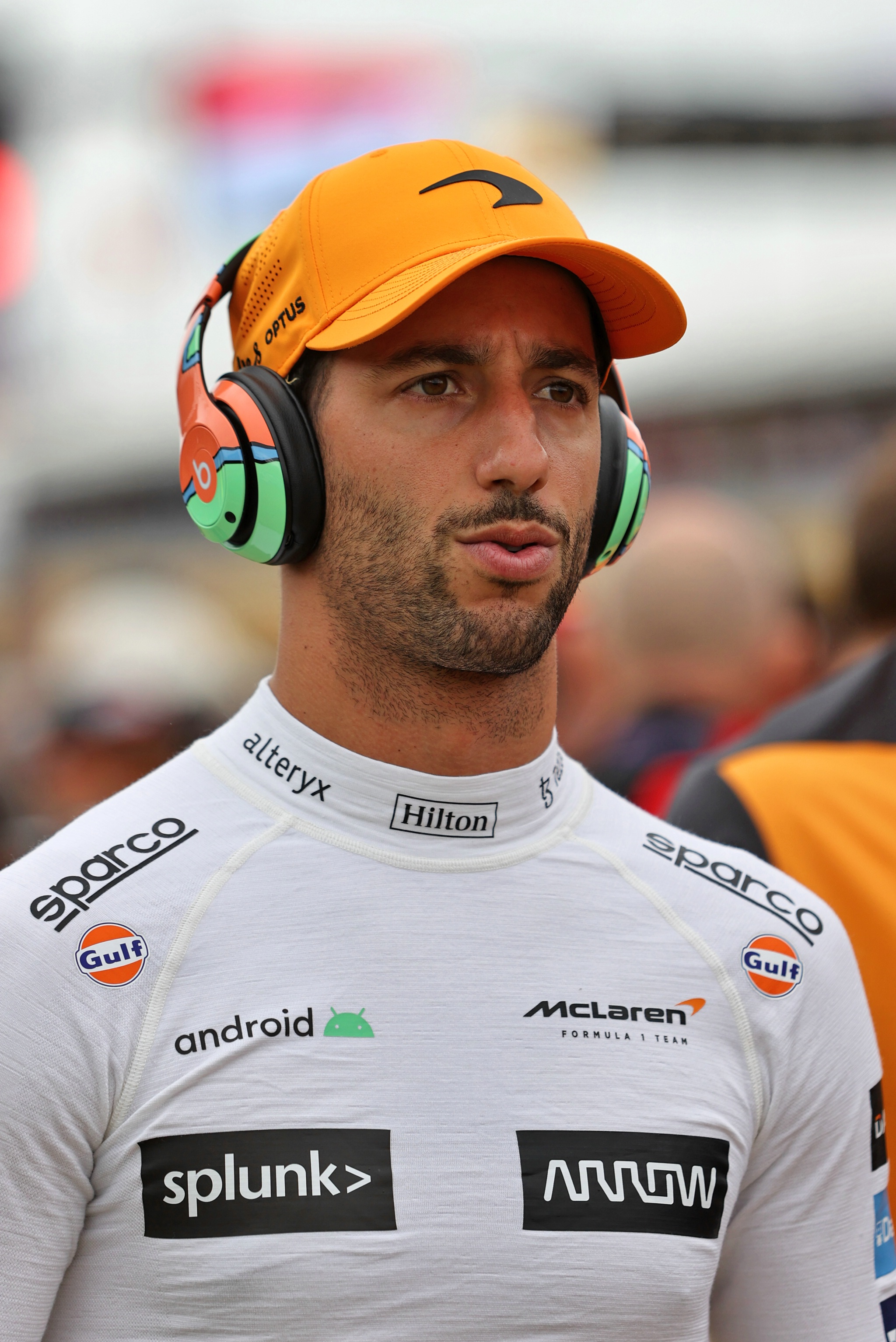 Daniel Ricciardo (AUS) McLaren on the grid. Formula 1 World Championship, Rd 13, Hungarian Grand Prix, Budapest, Hungary,