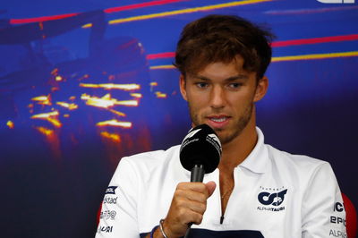 Pierre Gasly (FRA) AlphaTauri in the FIA Press Conference. Formula 1 World Championship, Rd 14, Belgian Grand Prix, Spa