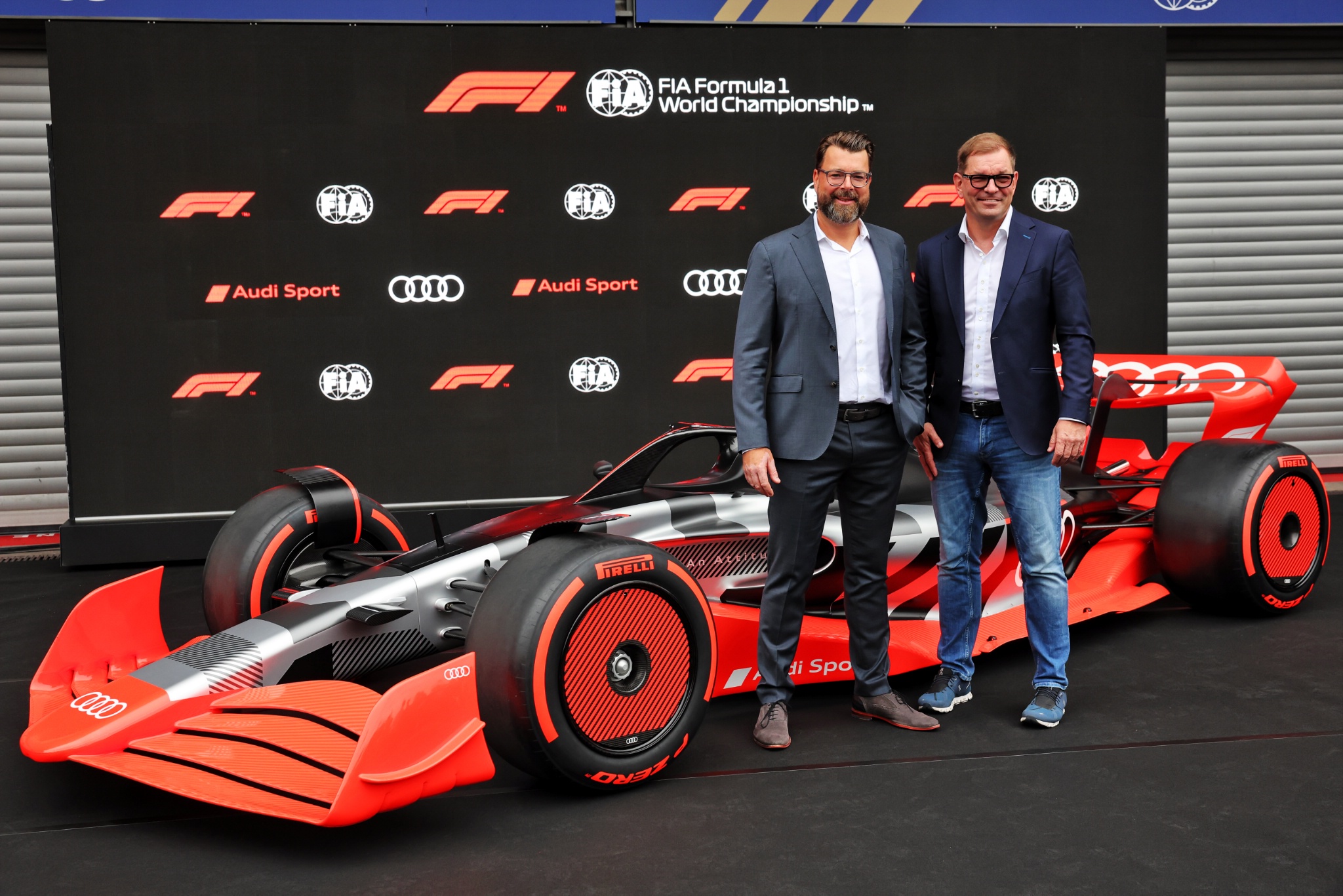 (L to R): Markus Duesmann (GER) Audi Chief Executive Officer and Oliver Hoffmann (GER) Audi Member of the Board of