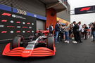 A showcar in the pits as Audi has officially registered as an F1 engine manufacturer for the 2026 regulations. Formula 1