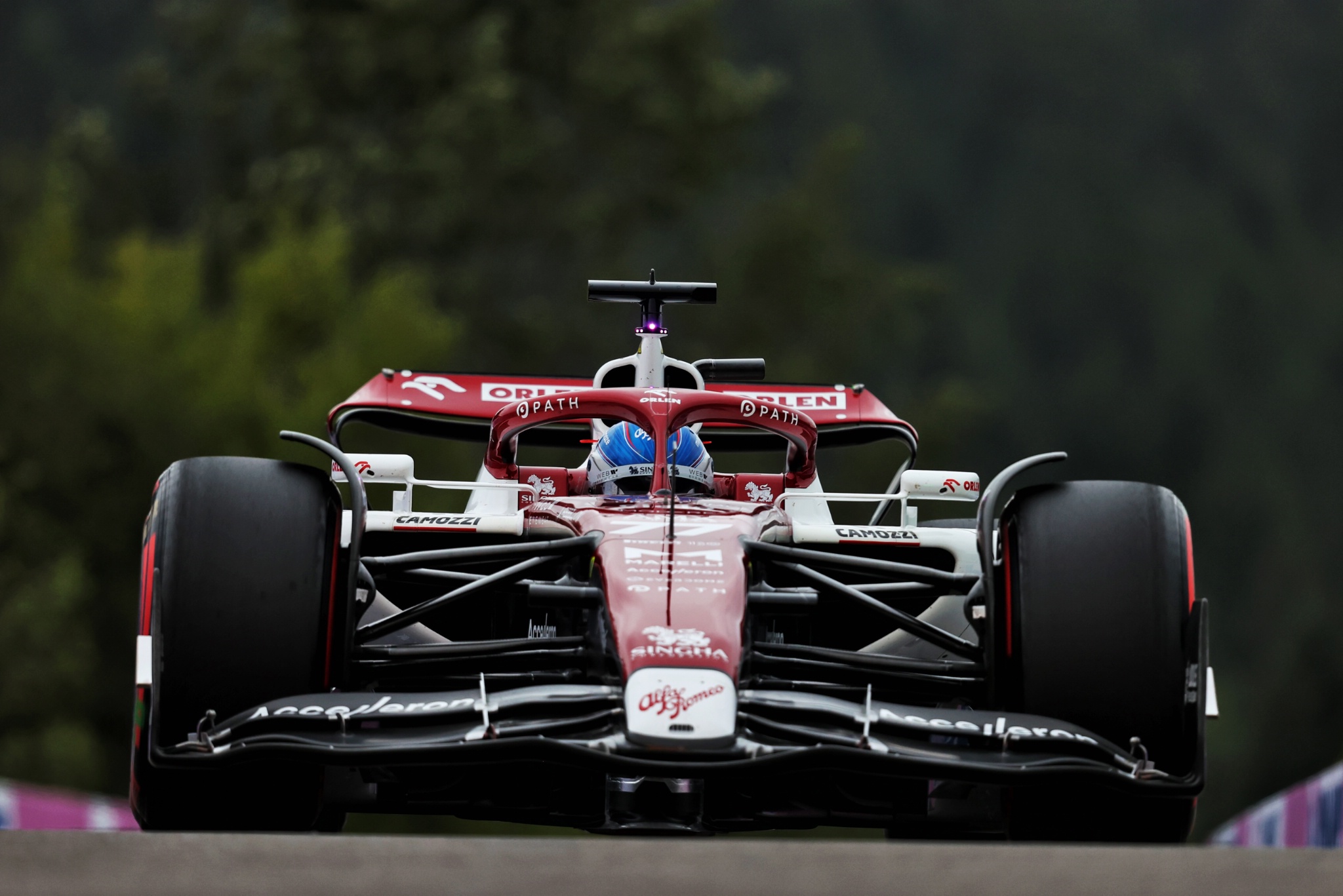 Valtteri Bottas (FIN ) Alfa Romeo F1 Team C42. Kejuaraan Dunia Formula 1, Rd 14, Grand Prix Belgia, Spa Francorchamps,