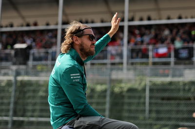 Sebastian Vettel (GER) Aston Martin F1 Team on the drivers parade. Formula 1 World Championship, Rd 14, Belgian Grand