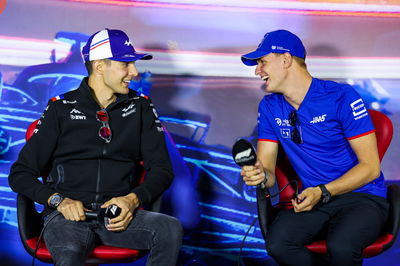 (L to R): Esteban Ocon (FRA) Alpine F1 Team