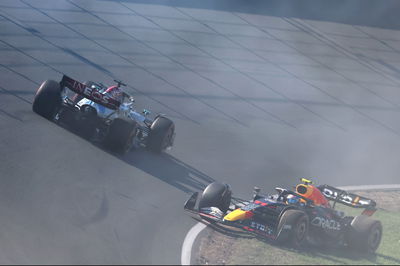 Sergio Perez (MEX) Red Bull Racing RB18 spins in qualifying. Formula 1 World Championship, Rd 14, Dutch Grand Prix,