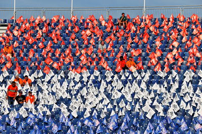 Circuit atmosphere - flags in the grandstand. Formula 1 World Championship, Rd 14, Dutch Grand Prix, Zandvoort,