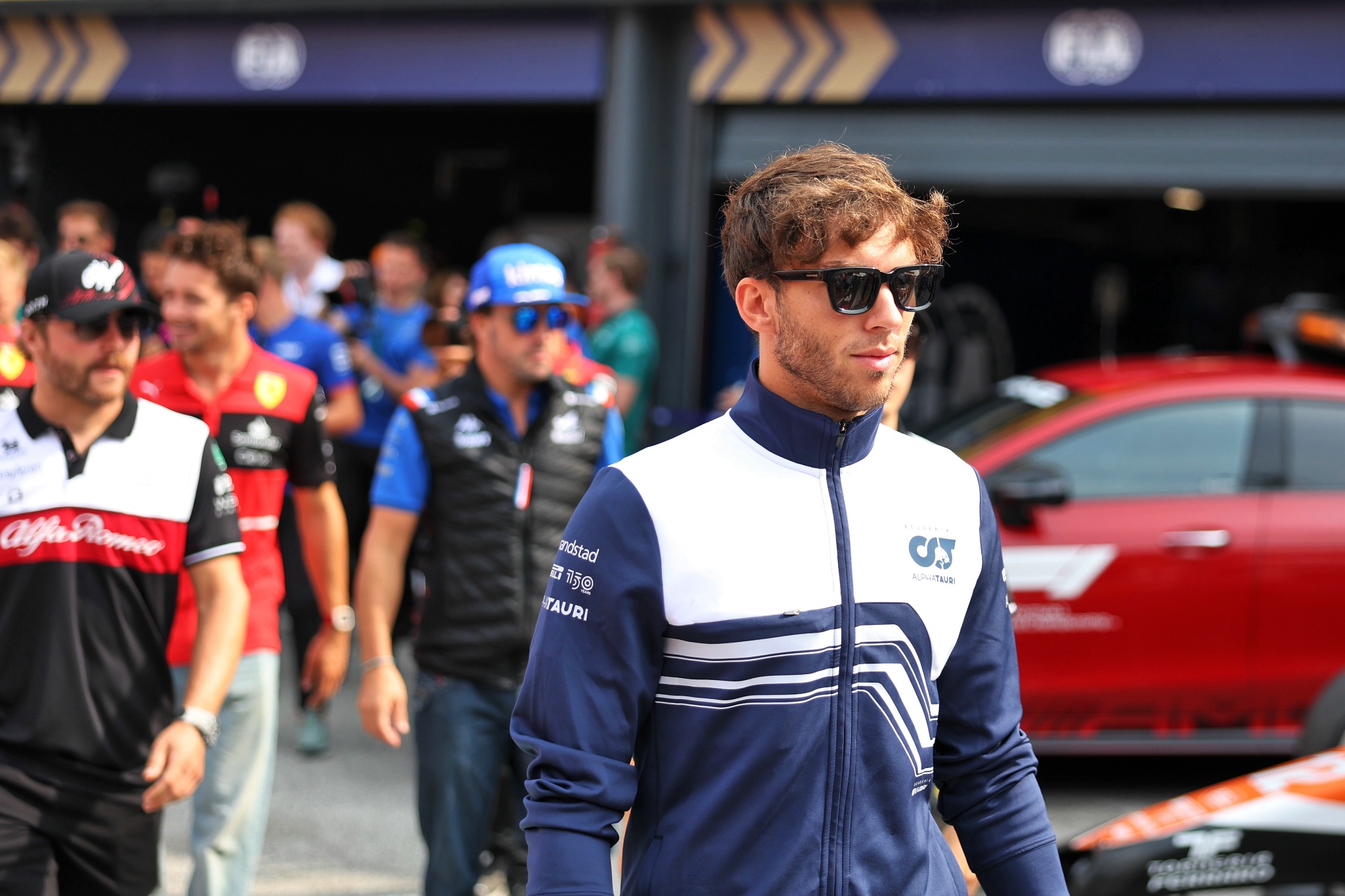 Pierre Gasly (FRA) AlphaTauri on the drivers parade. Formula 1 World Championship, Rd 14, Dutch Grand Prix, Zandvoort,