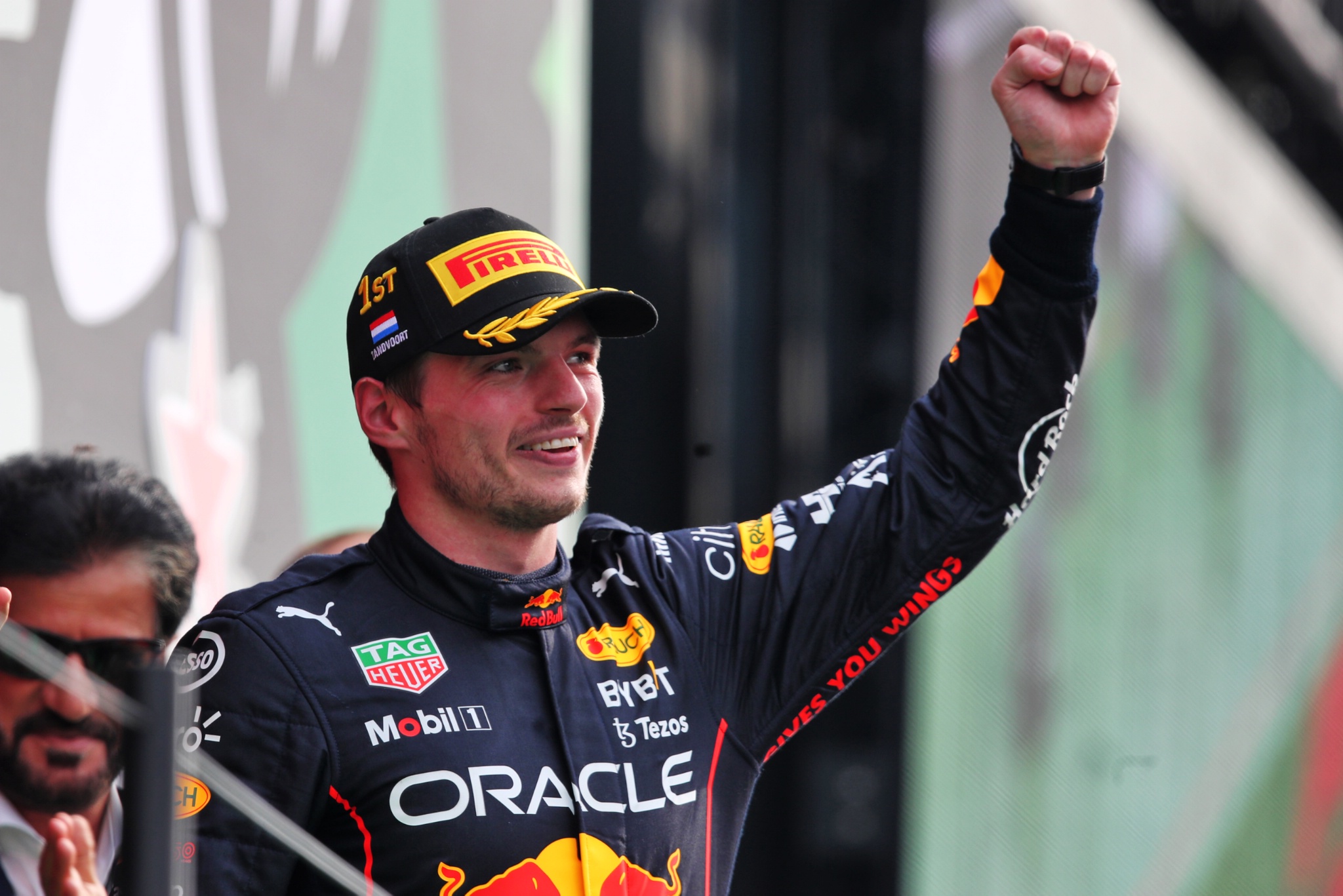 Race winner Max Verstappen (NLD) Red Bull Racing celebrates on the podium. Formula 1 World Championship, Rd 14, Dutch