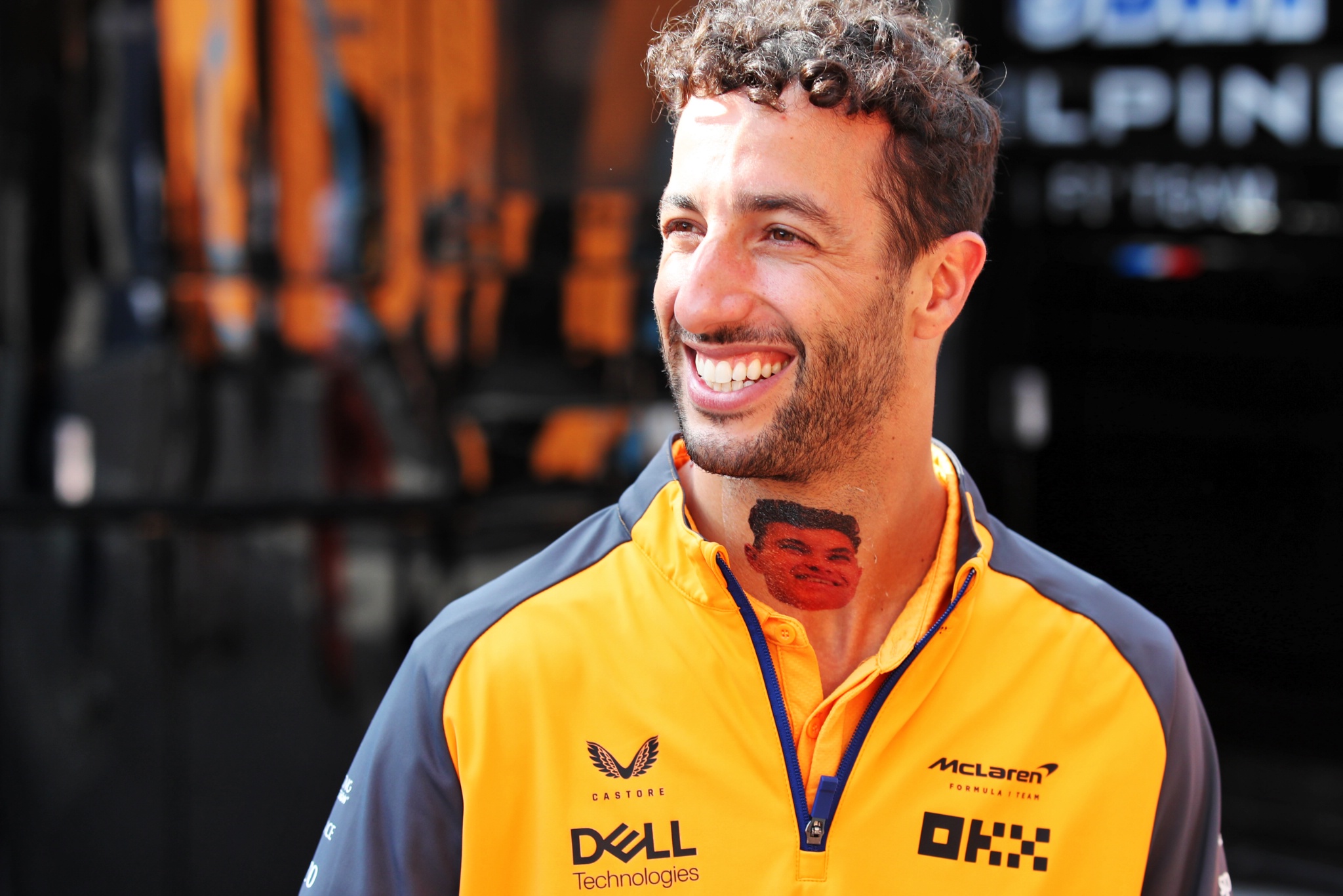 Daniel Ricciardo (AUS) McLaren - Lando Norris 'tatoo.' Formula 1 World Championship, Rd 16, Italian Grand Prix, Monza,