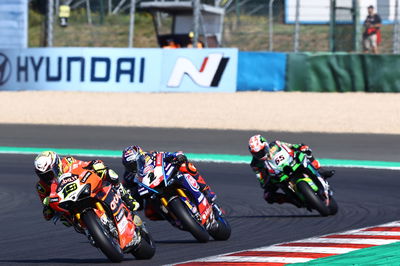 Alvaro Bautista, Toprak Razgatlioglu and Jonathan Rea, French WorldSBK Superpole race, 11 September