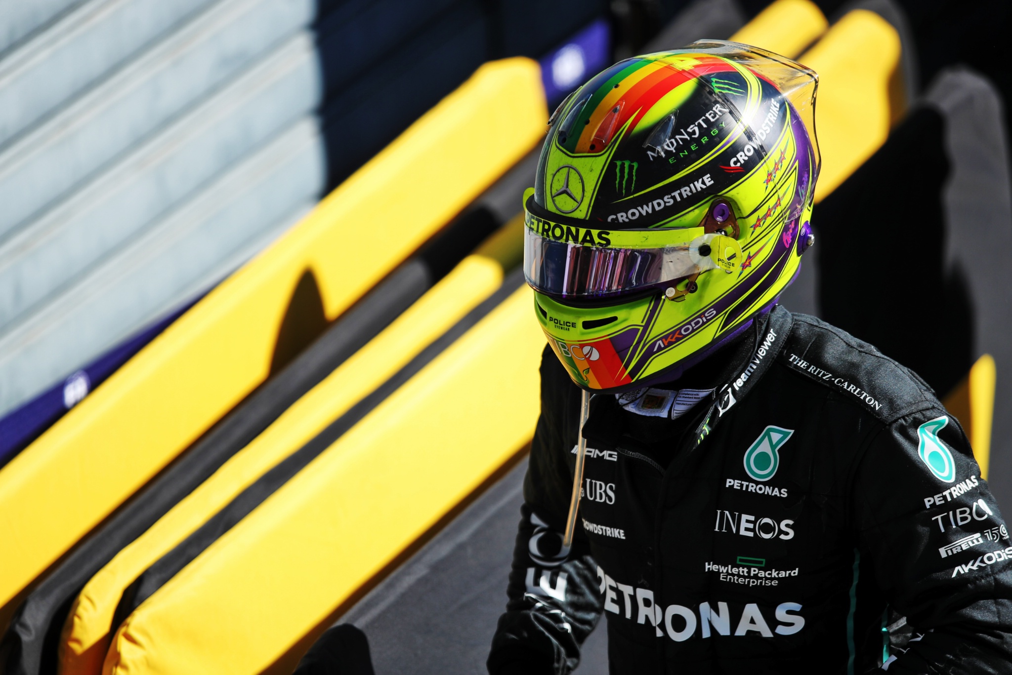 Lewis Hamilton (GBR) Mercedes AMG F1 in parc ferme. Formula 1 World Championship, Rd 16, Italian Grand Prix, Monza, Italy,