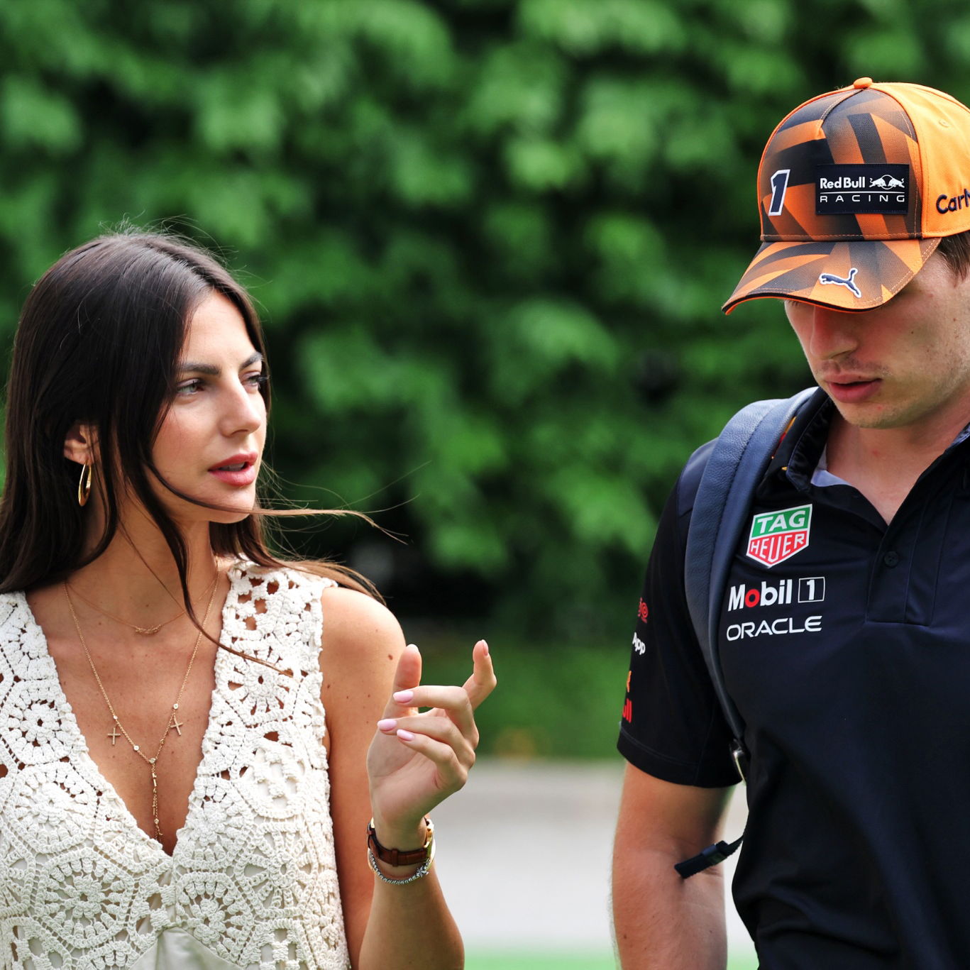 (L to R): Kelly Piquet (BRA) with her boyfriend Max Verstappen (NLD) Red Bull Racing. Formula 1 World Championship, Rd 17,