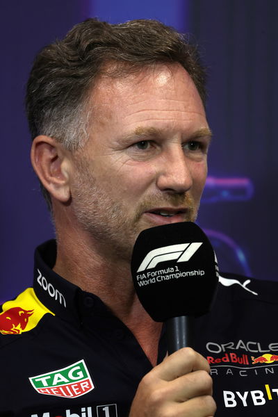 Christian Horner (GBR) Red Bull Racing Team Principal in the FIA Press Conference. Formula 1 World Championship, Rd 17,