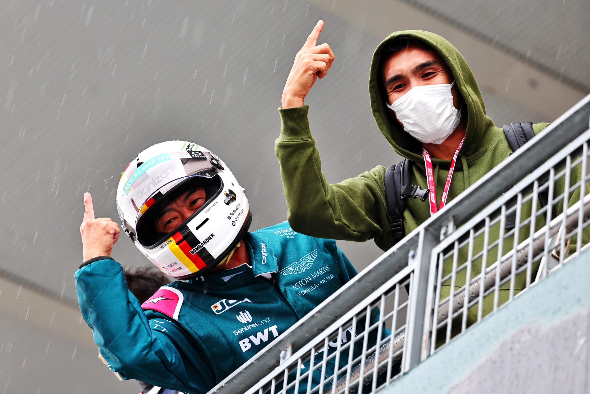 Sebastian Vettel (GER) Aston Martin F1 Team fans. Formula 1 World Championship, Rd 18, Japanese Grand Prix, Suzuka, Japan,
