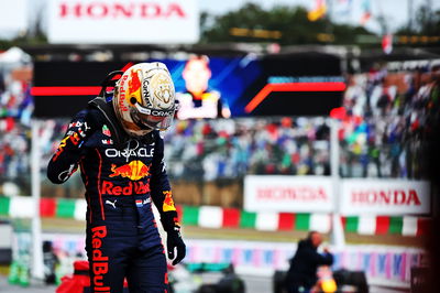 Race winner Max Verstappen (NLD) Red Bull Racing celebrates in parc ferme. Formula 1 World Championship, Rd 18, Japanese