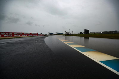 Rain on track, Australian MotoGP, 13 October