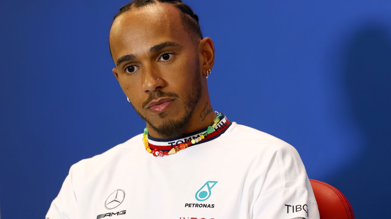 Lewis Hamilton (GBR) Mercedes AMG F1 in the FIA Press Conference. Formula 1 World Championship, Rd 19, United States Grand