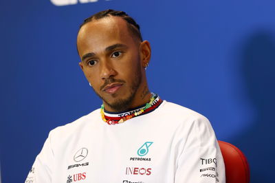 Lewis Hamilton (GBR) Mercedes AMG F1 in the FIA Press Conference. Formula 1 World Championship, Rd 19, United States Grand