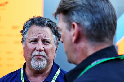 Michael Andretti (USA) with Graeme Lowdon (GBR). Formula 1 World Championship, Rd 19, United States Grand Prix, Austin,