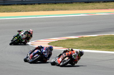 Alvaro Bautista, Toprak Razgatlioglu and Jonathan Rea, Argentinian WorldSBK Superpole race, 23 October