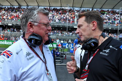 (L to R): Otmar Szafnauer (USA) Alpine F1 Team, Team Principal with Laurent Rossi (FRA) Alpine Chief Executive Officer on