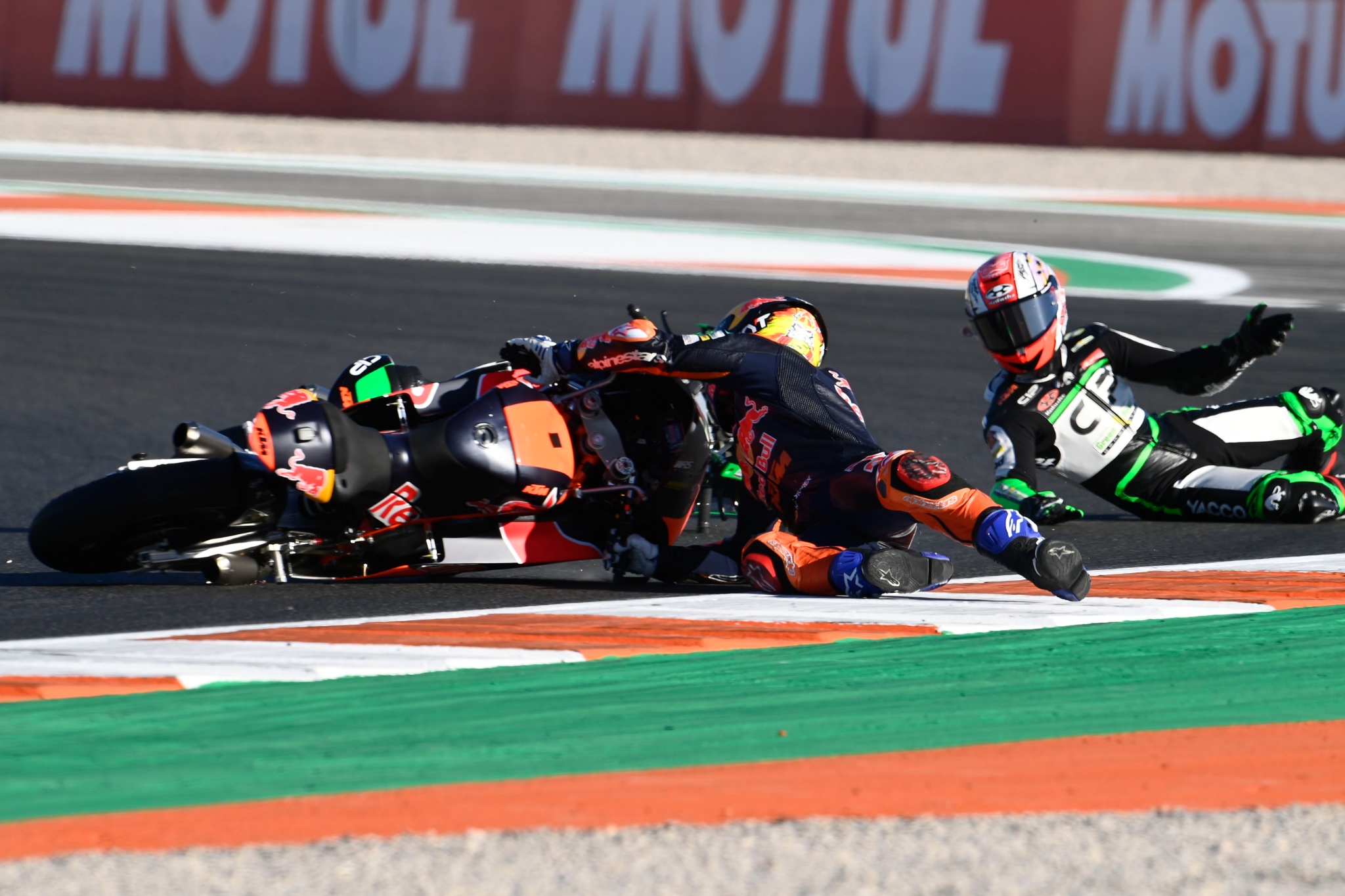 Jaume Masia crash, Moto3, Valencia MotoGP, 5 November