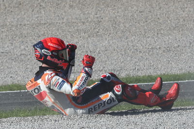 Marc Marquez after crash MotoGP race, Valencia MotoGP. 6 November