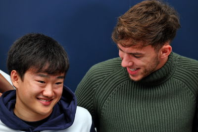 (L to R): Yuki Tsunoda (JPN) AlphaTauri with team mate Pierre Gasly (FRA) AlphaTauri. Formula 1 World Championship, Rd 21,