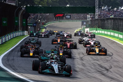 Start of the race, George Russell (GBR), Mercedes AMG F1 Formula 1 World Championship, Rd 21, Brazilian Grand Prix, Sao