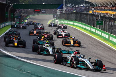 Start of the race, George Russell (GBR), Mercedes AMG F1 Formula 1 World Championship, Rd 21, Brazilian Grand Prix, Sao