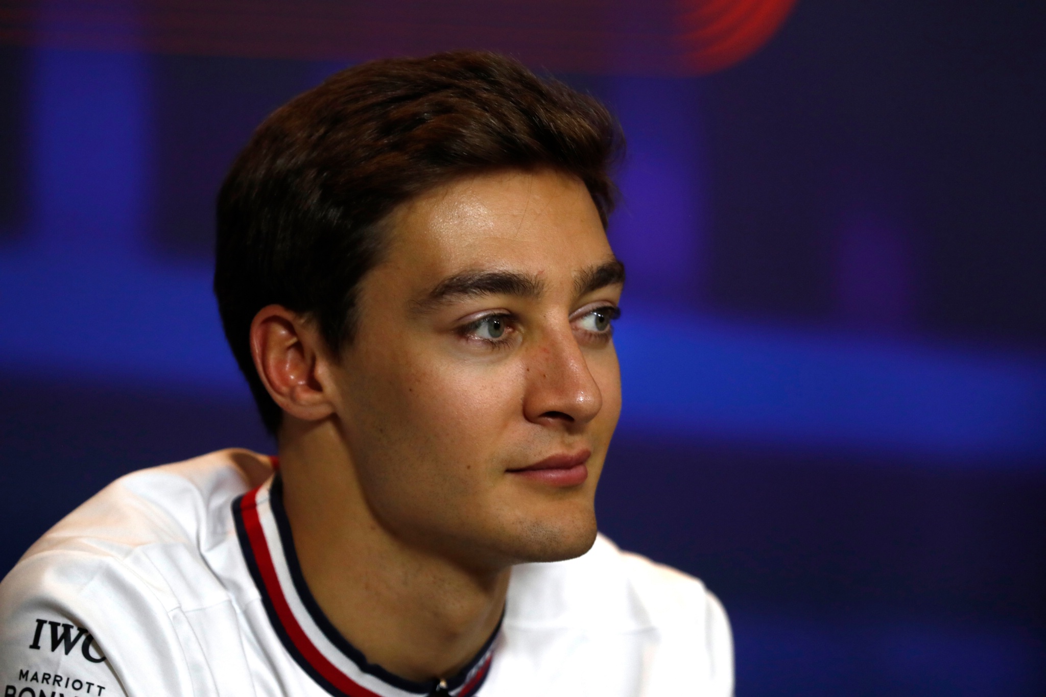 George Russell (GBR) Mercedes AMG F1 in the FIA Press Conference. Formula 1 World Championship, Rd 22, Abu Dhabi Grand