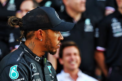 Lewis Hamilton (GBR) Mercedes AMG F1 at a team photograph. Formula 1 World Championship, Rd 22, Abu Dhabi Grand Prix, Yas