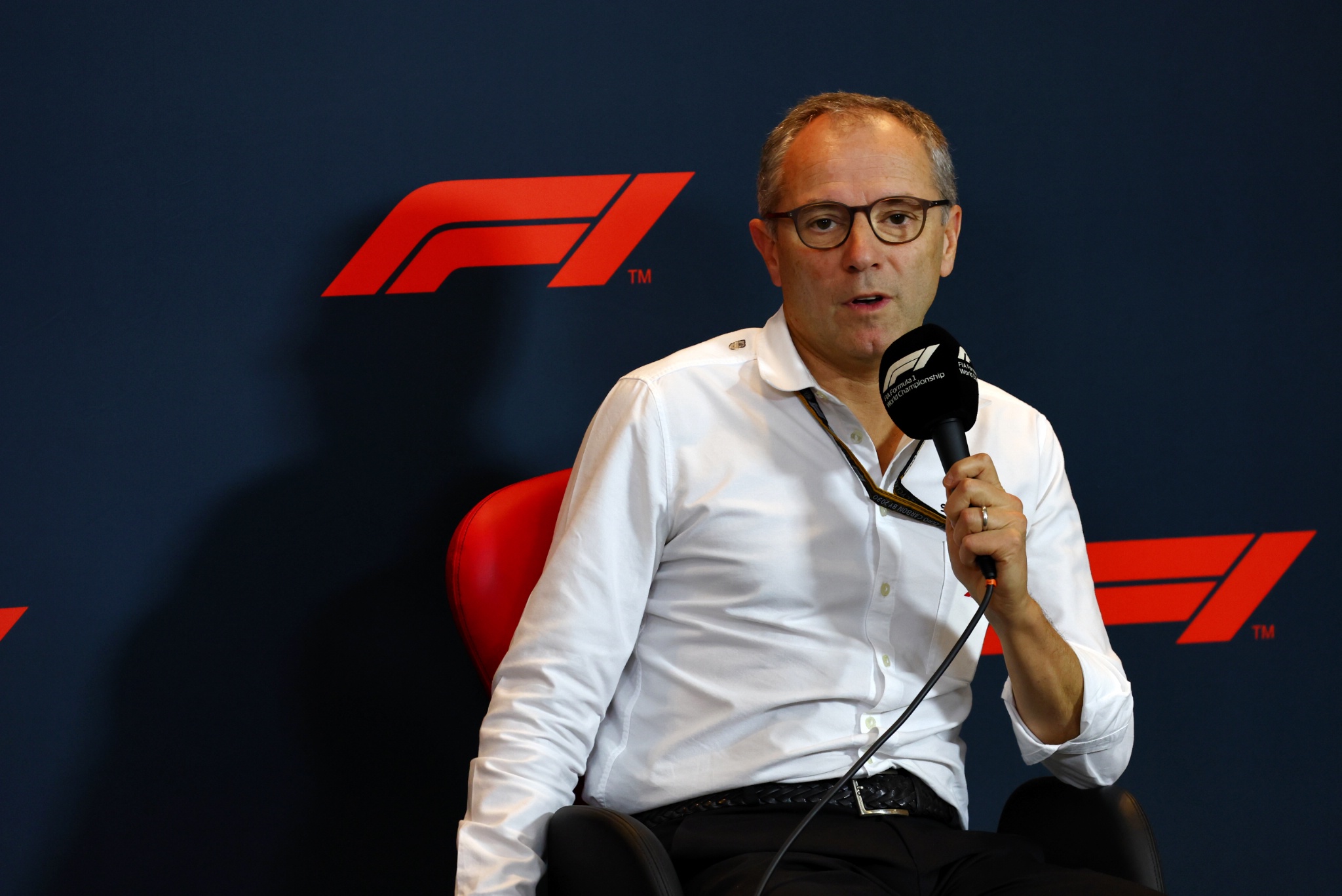 Stefano Domenicali (ITA ) Presiden dan CEO Formula Satu - Pengumuman Akademi Formula. Kejuaraan Dunia Formula 1, Rd