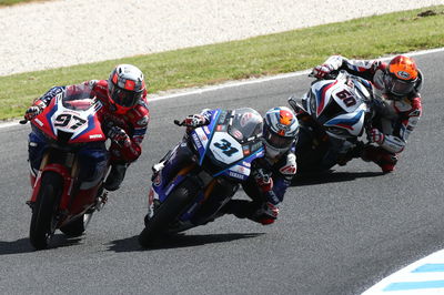 Xavi Vierge Garrett Gerloff , Race 1, Australian WorldSBK, 19 November