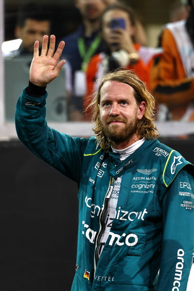 Sebastian Vettel (GER) Aston Martin F1 Team in parc ferme. Formula 1 World Championship, Rd 22, Abu Dhabi Grand Prix, Yas